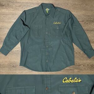 Men’s Cabela’s Outdoor Gear Button Front Shirt Size 2XL Tall VGC